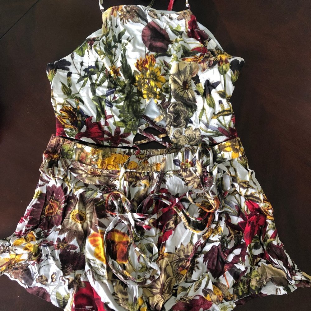 Charms Fashion Floral Halter Top Shorts 2 Piece Set XS/S